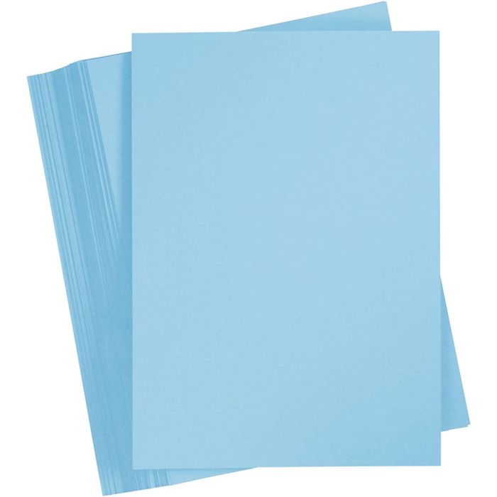 Kartonkipaperi, A4, arkki 210x297 mm, 180 g, vaaleansininen, 100 ark/ 1 pkt