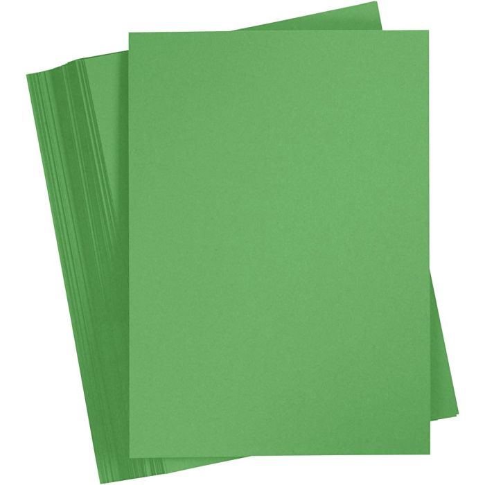 Kartonkipaperi, A4, arkki 210x297 mm, 180 g, ruohonvihreä, 100 ark/ 1 pkt