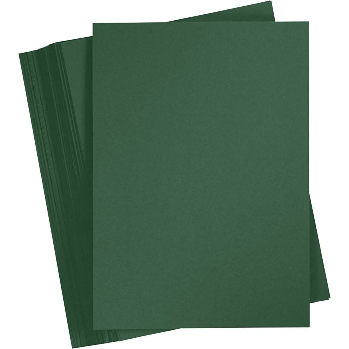 Kartonkipaperi, A4, arkki 210x297 mm, 180 g, tummanvihreä, 100 ark/ 1 pkt