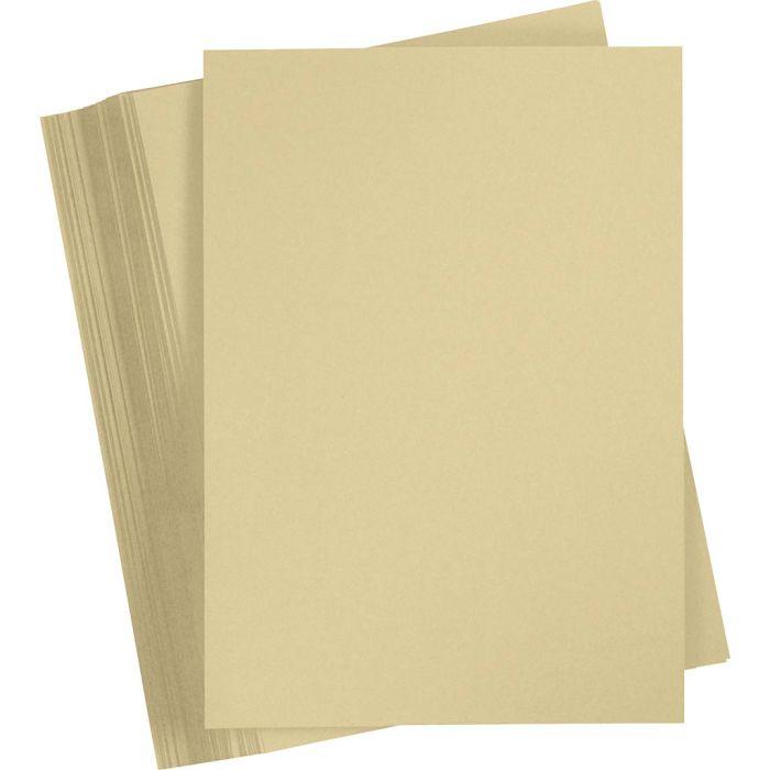 Kartonkipaperi, A4, arkki 210x297 mm, 180 g, beige, 100 ark/ 1 pkt