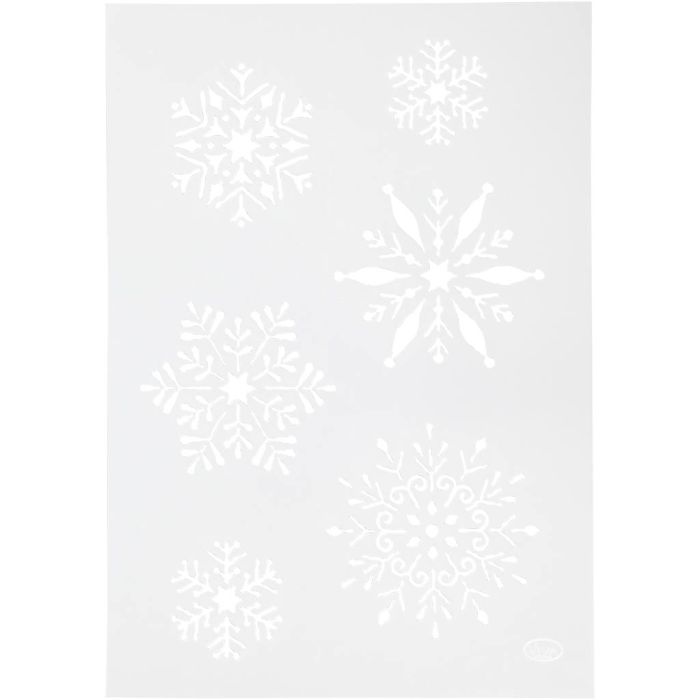 Taipuisa sabloni, A4, arkki 210x297 mm, lumihiutale, 1 kpl