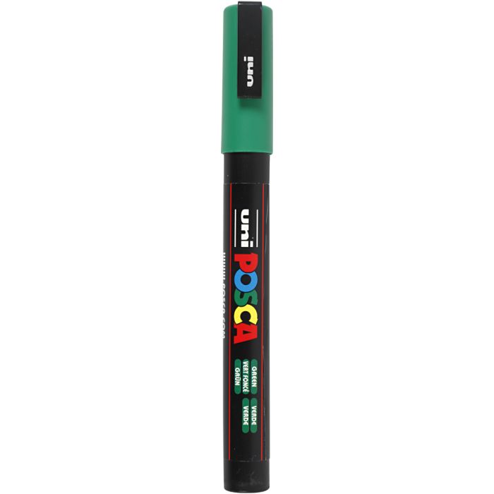 Posca-tussit, nro PC-3M, paksuus 0,9-1,3 mm, fine, vihreä, 1 kpl