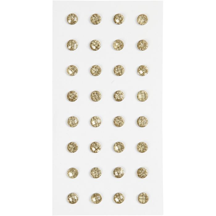 Akryylitimantit, halk. 8 mm, kulta, 32 kpl/ 1 pkt