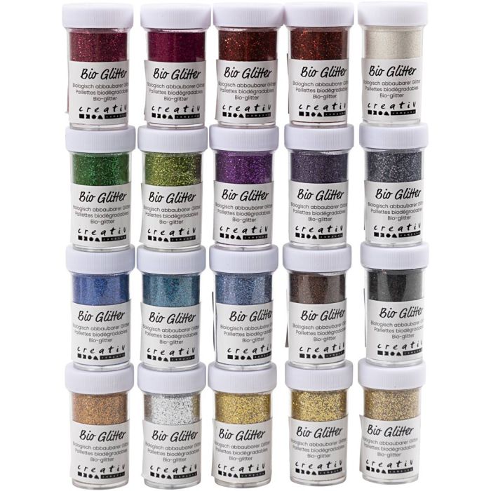 Bio kimalle, värilajitelma, 20x27 ml/ 1 pkt