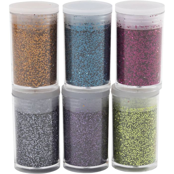 Bio kimalle, värilajitelma, 6x7 ml/ 1 pkt
