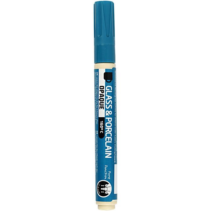 Lasi- ja posliinitussi, paksuus 2-4 mm, peittävä, turkoosi, 1 kpl