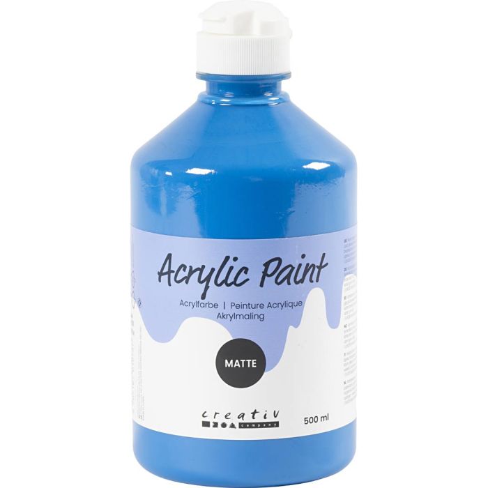 Akryylimaali Matta, perussininen, 500 ml/ 1 pll