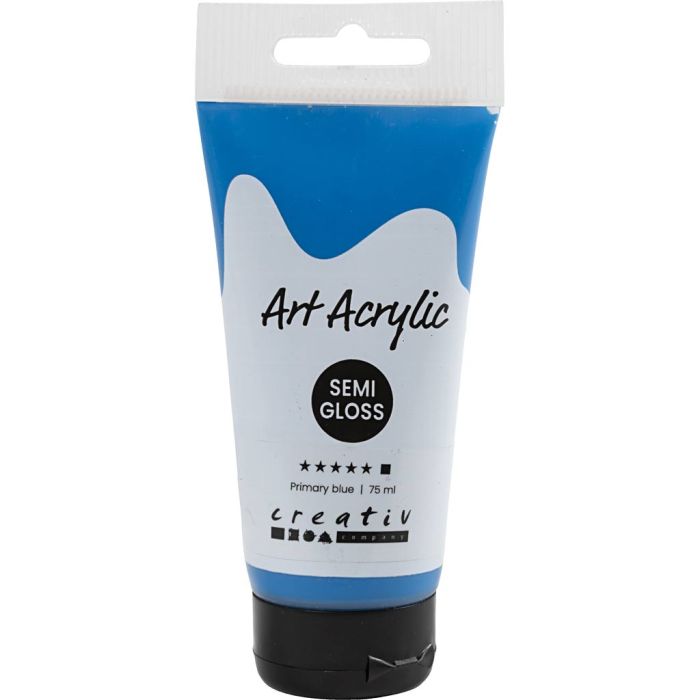 Akryylimaali, puolikiiltävä, peittävä, perussininen, 75 ml/ 1 pll