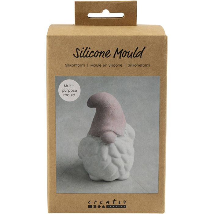Silikonimuotti, Joulupukki, Kork. 10 cm, Lev: 6,5 cm, matta läpinäkyvä, 1 kpl/ 1 pkt