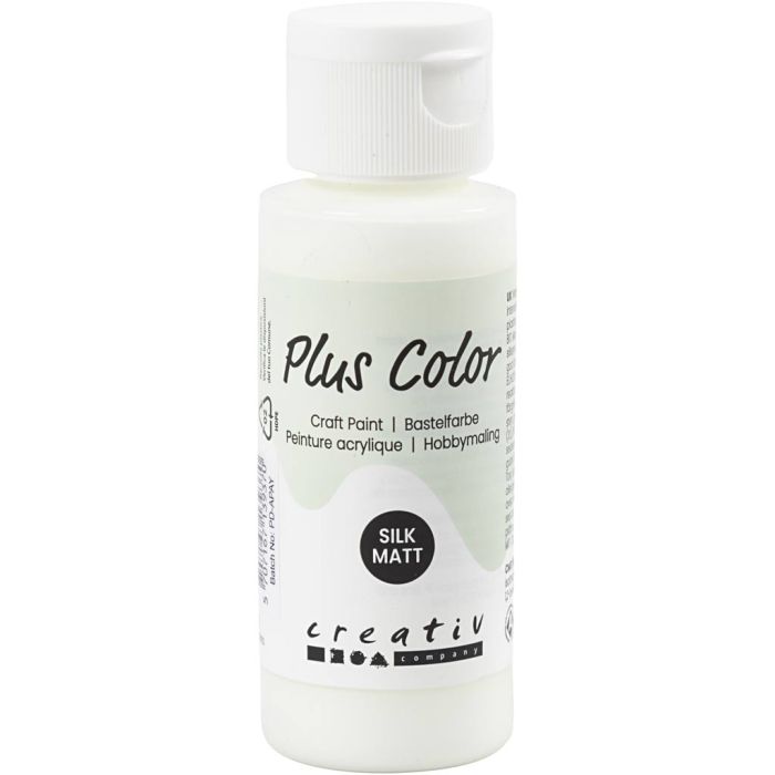 Plus Color- Askartelumaali, luonnonvalkonen, 60 ml/ 1 pll