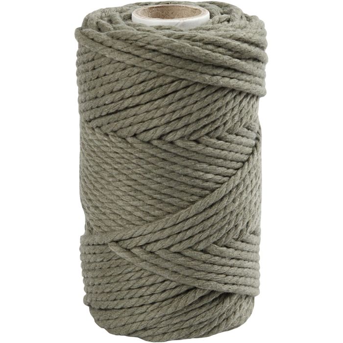 Makrameenyöri, Pit. 55 m, halk. 4 mm, sammaleenvihreä, 330 g/ 1 rll