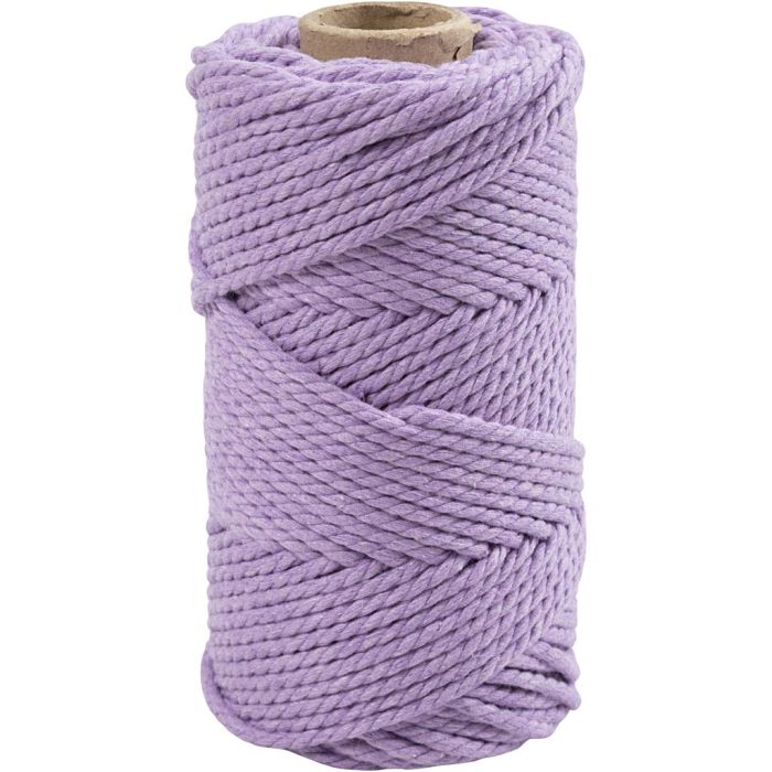 Makrameenyöri, Pit. 55 m, halk. 4 mm, violetti, 330 g/ 1 rll