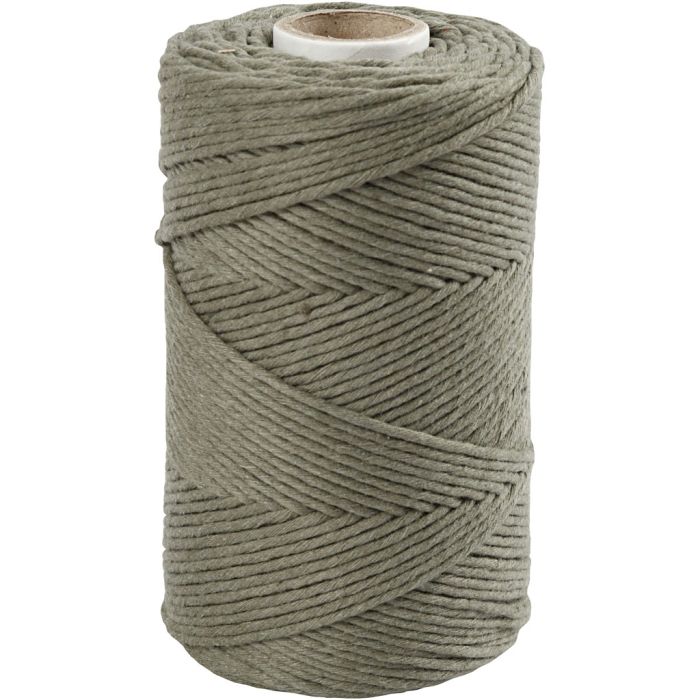 Makrameenyöri, Pit. 198 m, halk. 2 mm, sammaleenvihreä, 330 g/ 1 rll