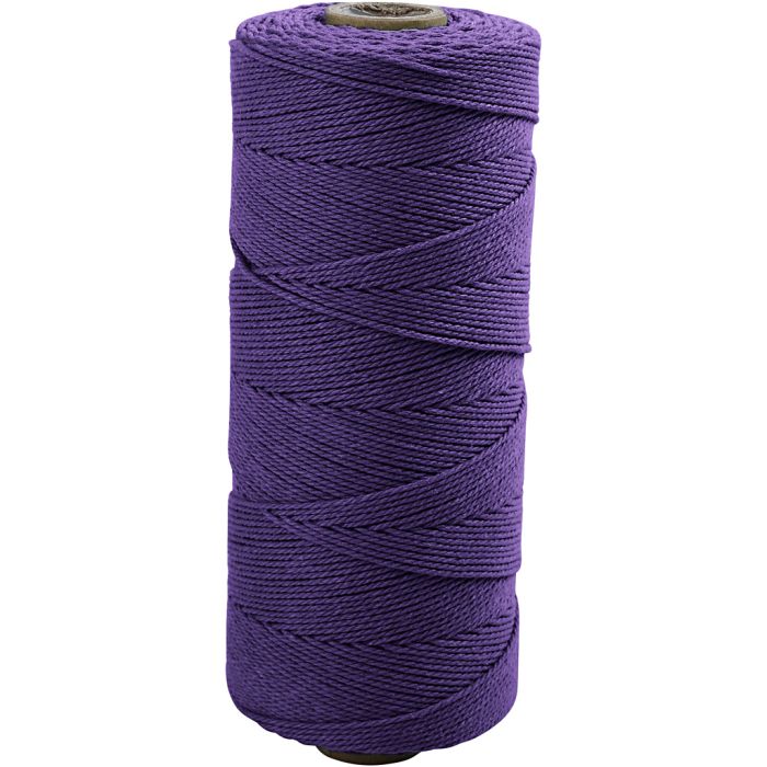 Makrameenyöri, Pit. 315 m, paksuus 1 mm, ohut laatu 12/12, violet, 220 g/ 1 kerä