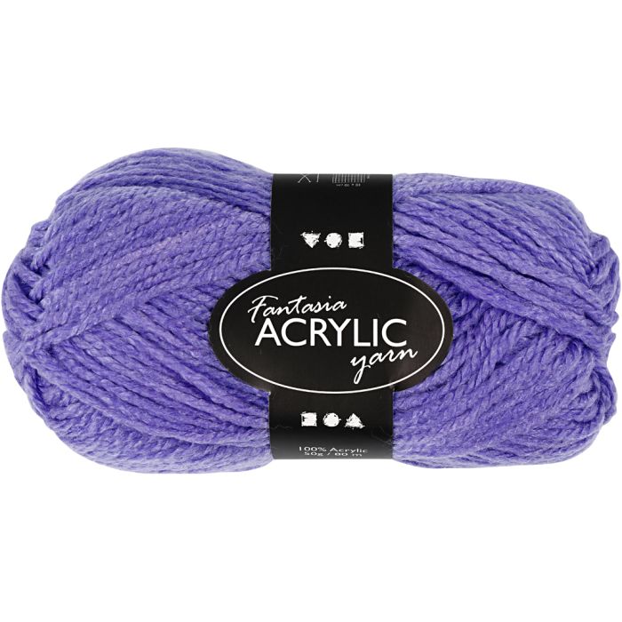 Fantasia-akryylilanka, Pit. 80 m, violetti, 50 g/ 1 kerä