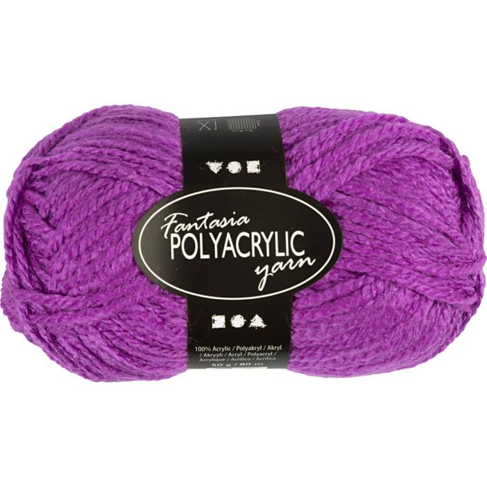 Fantasia-akryylilanka, Pit. 80 m, puikoila 4,5-5, syklaami, 50 g/ 1 kerä
