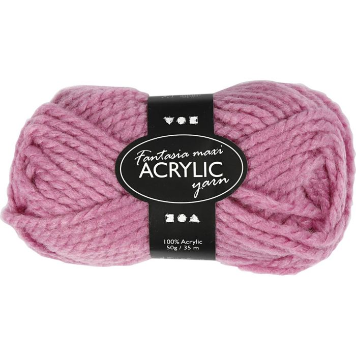 Fantasia-akryylilanka, Pit. 35 m, puikoila 9-10, rosa, 50 g/ 1 kerä