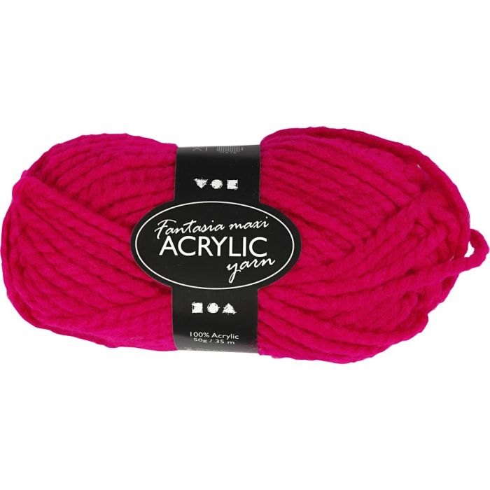 Fantasia-akryylilanka, Pit. 35 m, puikoila 9-10, fuchsia, 50 g/ 1 kerä