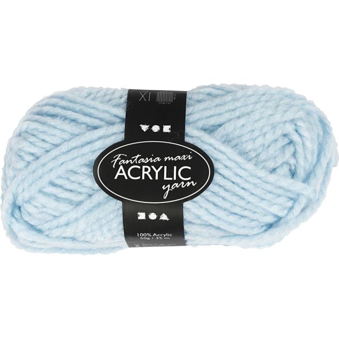 Fantasia-akryylilanka, Pit. 35 m, puikoila 9-10, vaaleansininen, 50 g/ 1 kerä