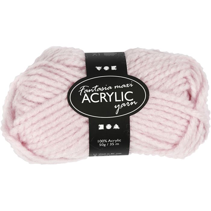 Fantasia-akryylilanka, Pit. 35 m, Maxi, vaaleanpunainen, 50 g/ 1 kerä