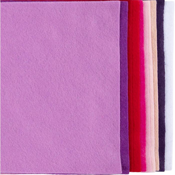 Askarteluhuopa, A4, arkki 210x297 mm, paksuus 2 mm, lila/pinkki sävyt, 10 ark/ 1 pkt