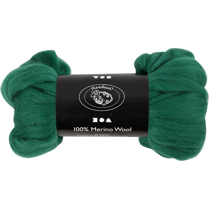 Merinovilla, paksuus 21 my, vihreä, 100 g/ 1 pkt