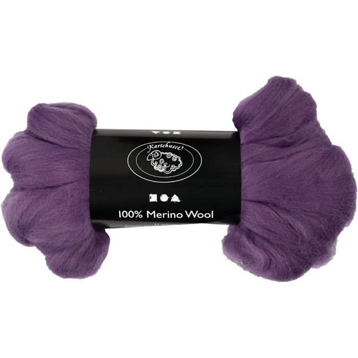 Merinovilla, paksuus 21 my, violet, 100 g/ 1 pkt