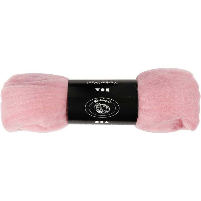 Merinovilla, paksuus 21 my, vaaleanpunainen, 100 g/ 1 pkt