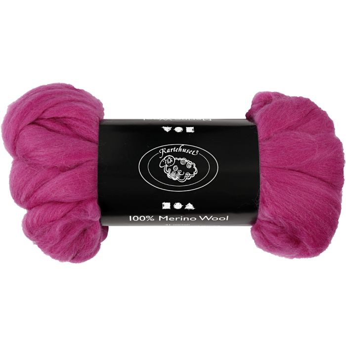 Merinovilla, paksuus 21 my, punaviol., 100 g/ 1 pkt