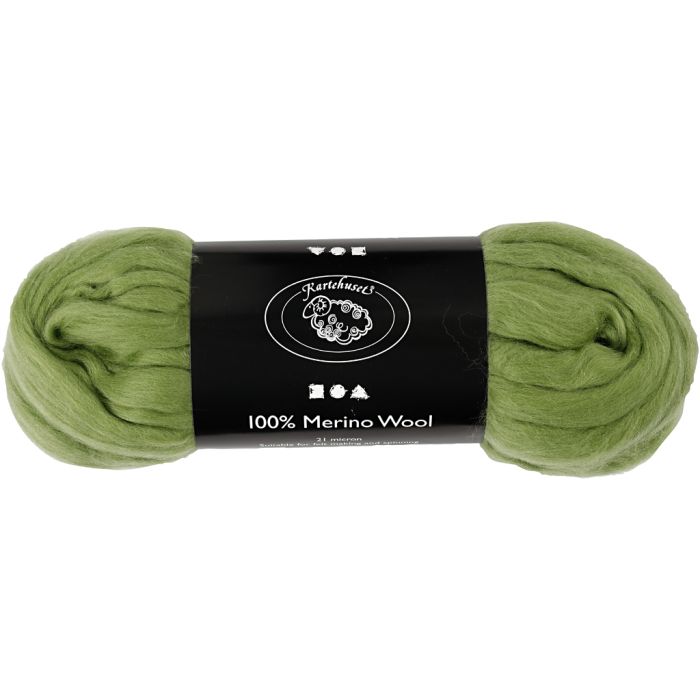 Merinovilla, paksuus 21 my, kaktuksenvihr., 100 g/ 1 pkt