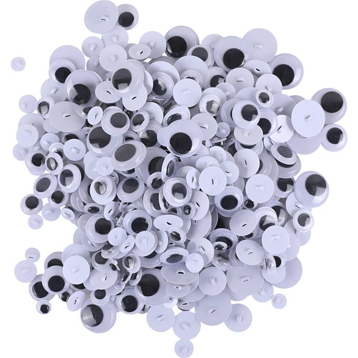 Liikkuvat Silmät, ommeltava, halk. 8-20 mm, 500 laj/ 1 pkt
