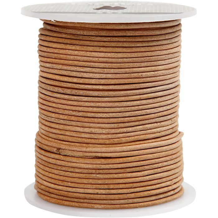 Nahkanyöri, paksuus 2 mm, beige, 50 m/ 1 rll