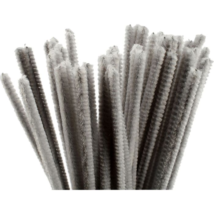 Askartelupunos, Pit. 30 cm, paksuus 6 mm, harmaa, 50 kpl/ 1 pkt