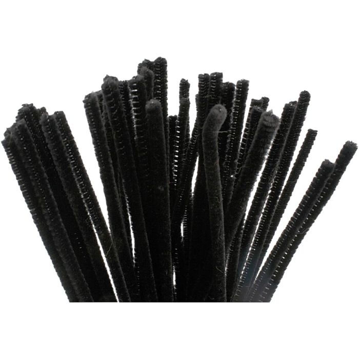 Askartelupunos, Pit. 30 cm, paksuus 6 mm, musta, 50 kpl/ 1 pkt