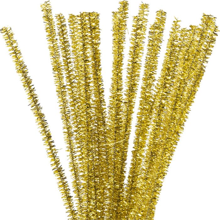Askartelupunos, Pit. 30 cm, paksuus 6 mm, kimalle, kulta, 24 kpl/ 1 pkt