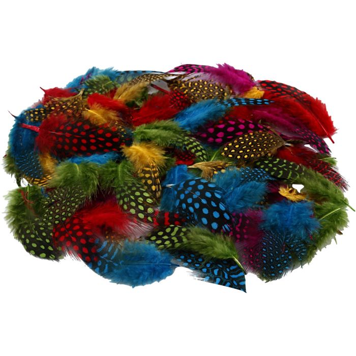 Helmikanan höyhenet, ca. 1500 kpl, värilajitelma, 50 g/ 1 pkt