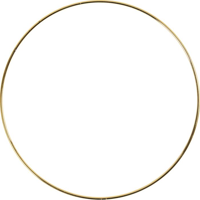 Metallilankarengas, halk. 15 cm, paksuus 2 mm, kulta, 1 kpl