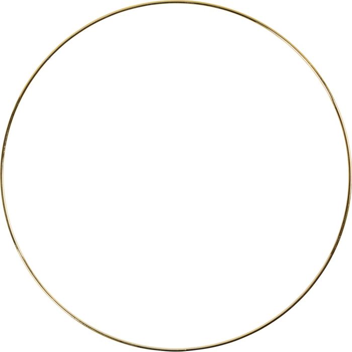 Metallilankarengas, halk. 30 cm, paksuus 3 mm, kulta, 1 kpl