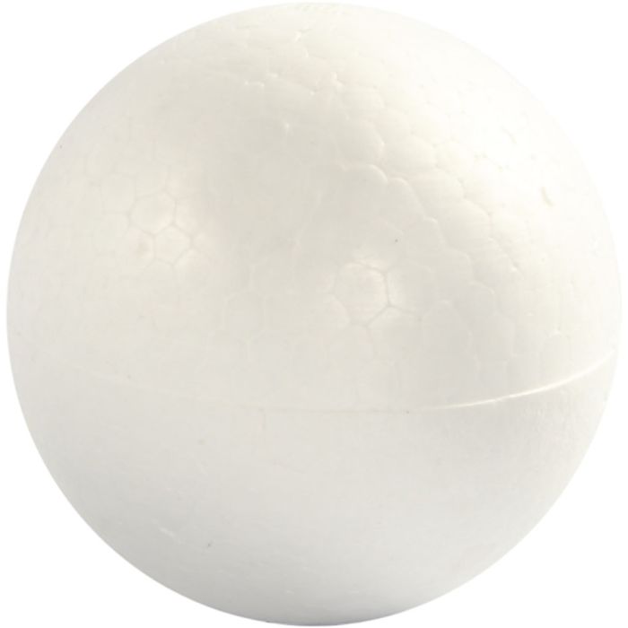 Styrox-pallot, halk. 7 cm, valkoinen, 5 kpl/ 1 pkt
