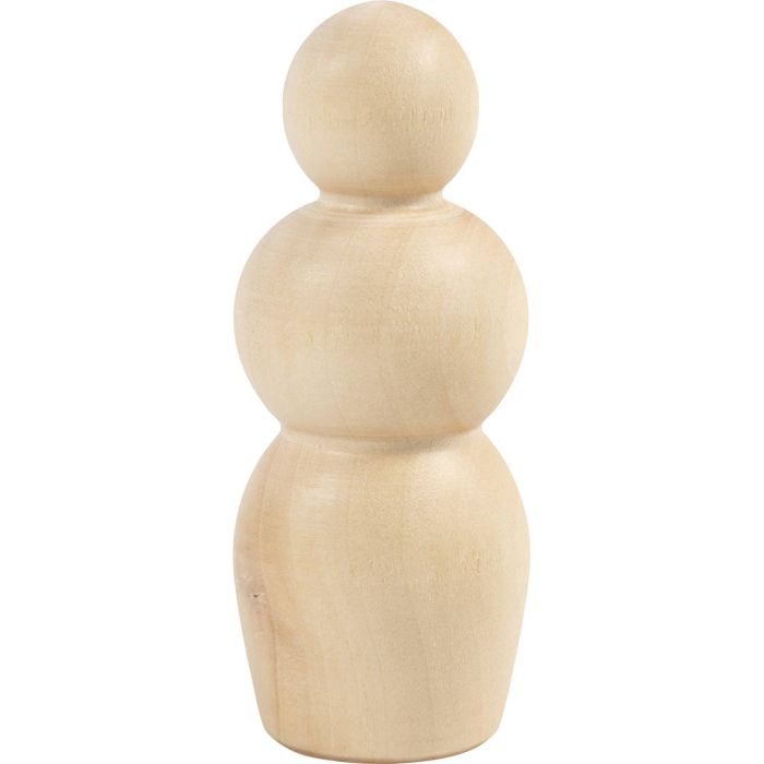 Puinen hahmo, Tiimalasin muotoinen, Kork. 7,5 cm, 5 kpl/ 1 pkt