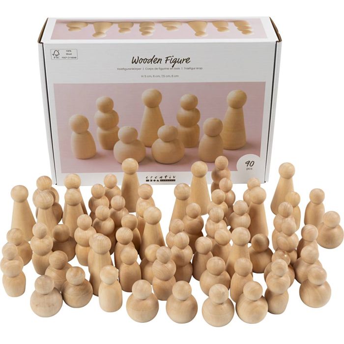 Puinen hahmo, Kork. 5-8 cm, 90 laj/ 1 pkt
