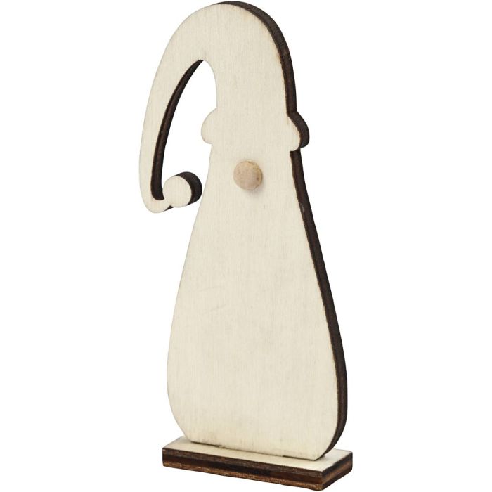 Joulutuonttu, Kork. 10 cm, S: 1,5 cm, Lev: 4,5 cm, paksuus 3 mm, 3 kpl/ 1 pkt