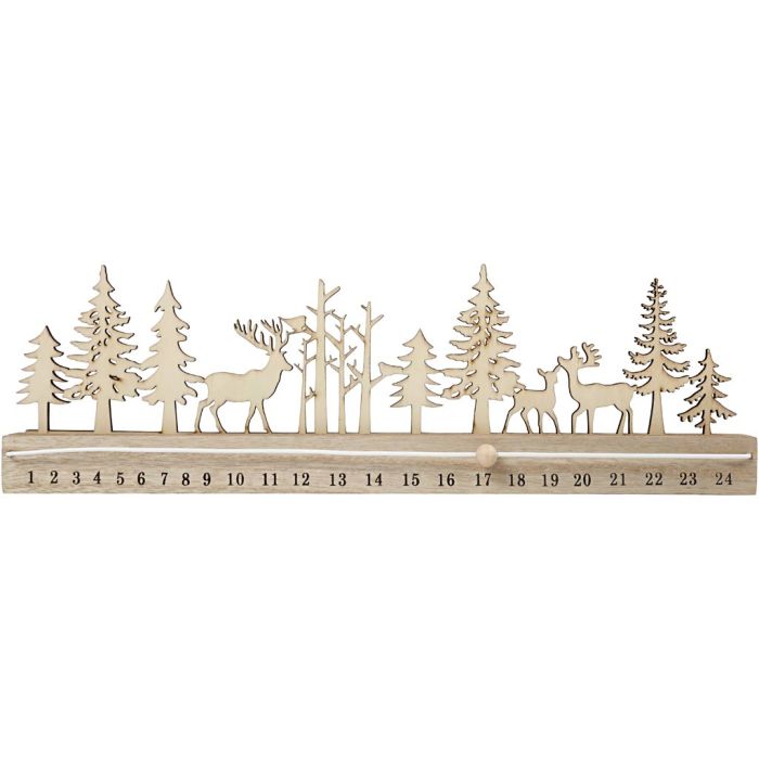 Adventtikoriste, Kork. 12 cm, Pit. 40 cm, Lev: 3,6 cm, 1 kpl