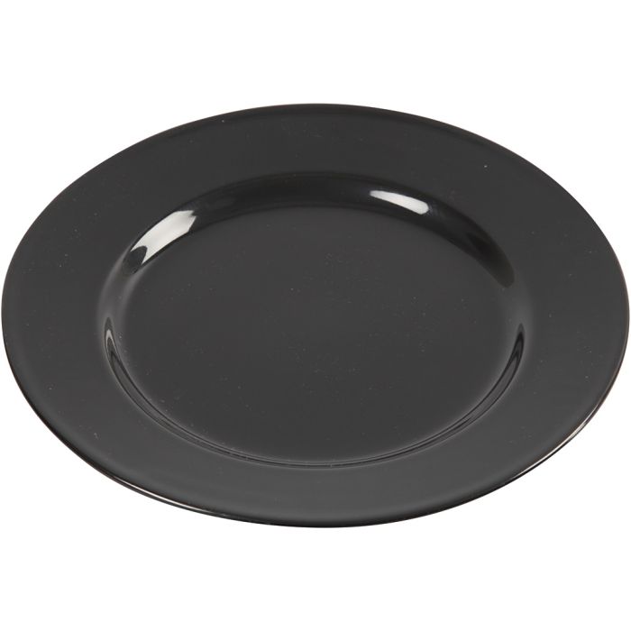 Lautanen, halk. 19 cm, musta, 6 kpl/ 1 pkt