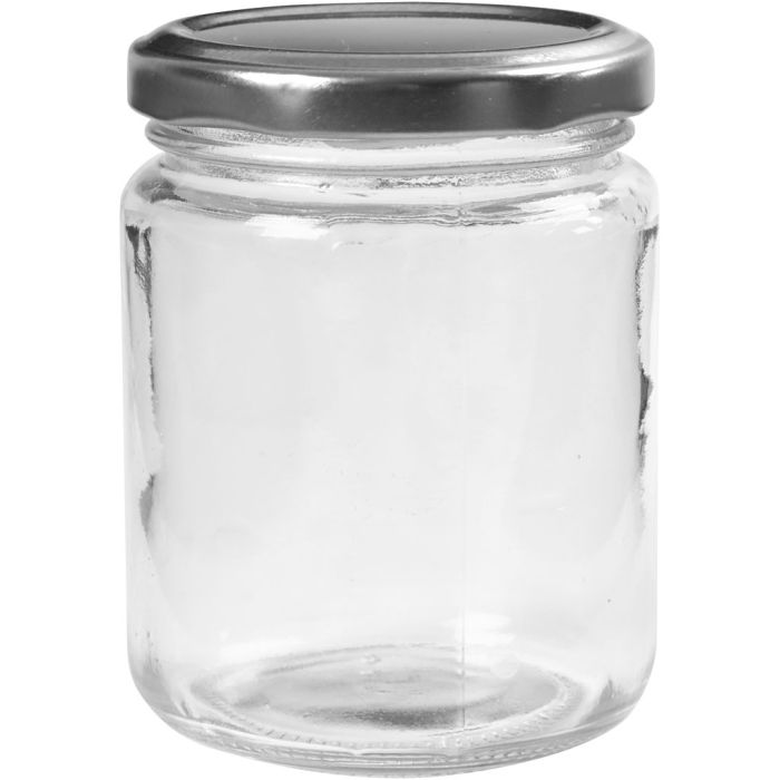 Lasipurkki, Kork. 9,1 cm, halk. 6,8 cm, 240 ml, kuulto, 12 kpl/ 1 pkt