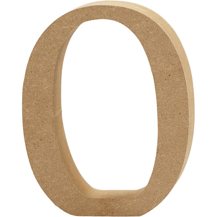 MDF-numero, 0, Kork. 13 cm, paksuus 2 cm, 1 kpl