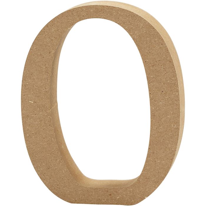MDF-kirjain, O, Kork. 8 cm, paksuus 1,5 cm, 1 kpl