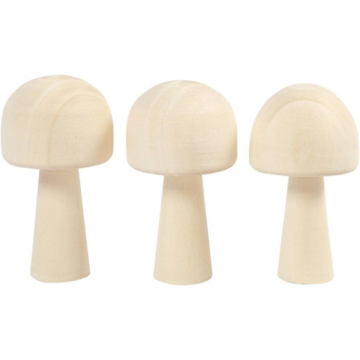 Puinen sieni, Kork. 5,2 cm, halk. 2,9 cm, 3 kpl/ 1 pkt
