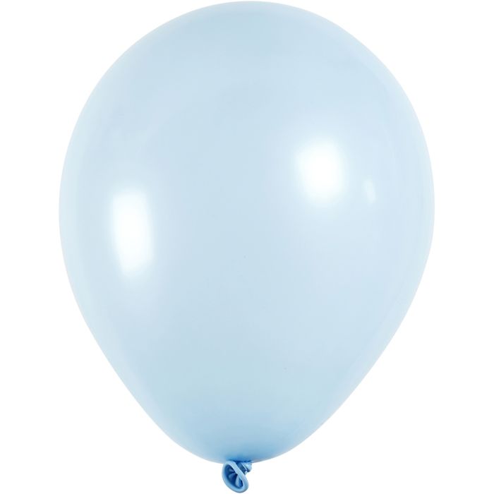Ilmapallot, halk. 23 cm, pyöreät, vaaleansininen, 10 kpl/ 1 pkt