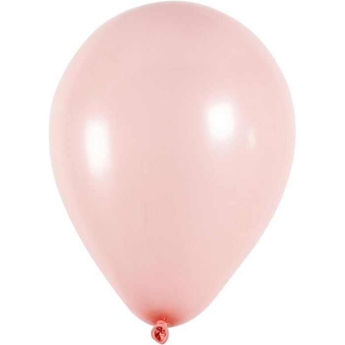 Ilmapallot, halk. 23 cm, pyöreät, vaaleanpunainen, 10 kpl/ 1 pkt